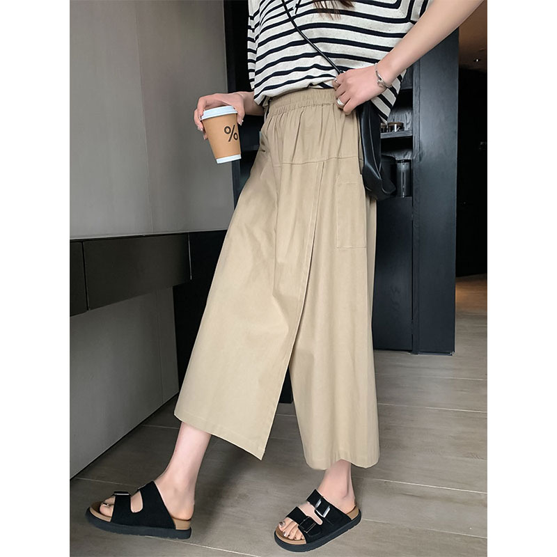 【夏季必备，新增色系】【显高显瘦，完美遮肉】山本工装裤裙女夏季薄款宽松垂感速干九分休闲运动冰丝阔腿裙裤子