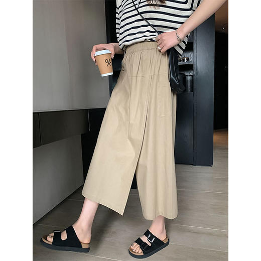 【夏季必备，新增色系】【显高显瘦，完美遮肉】山本工装裤裙女夏季薄款宽松垂感速干九分休闲运动冰丝阔腿裙裤子 商品图0