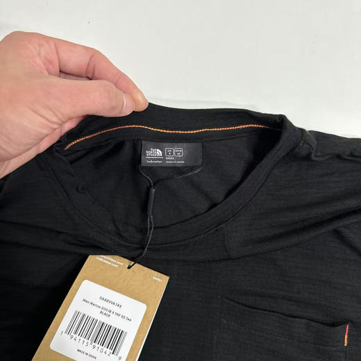 原单正品新西兰 icebreaker 联名北面100%美丽诺羊毛高端男款200 Explore亲肤跑步短袖T恤，

青苔绿/黑色 S-XXL 商品图8