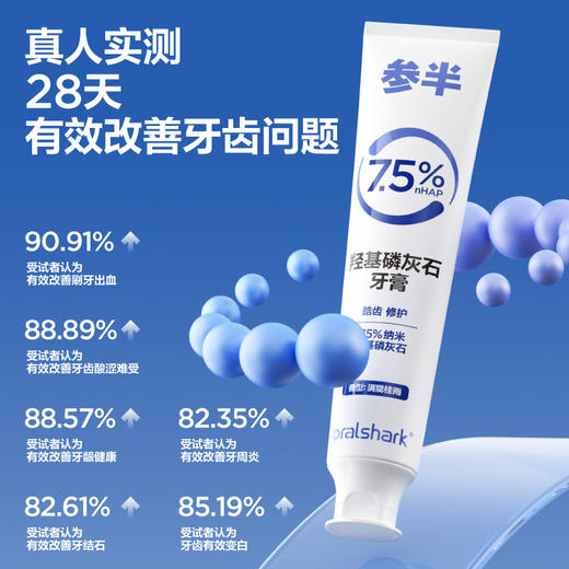 参半oralshark满陇桂雨味羟基磷灰石牙膏100g 商品图3