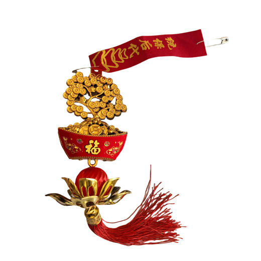 中号摇钱树寓意后代平安清明祭祀祭拜拉花大红花上用护后福 商品图0