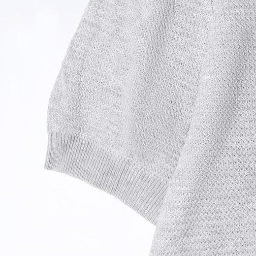 SDSA男装2026新款高贵轻奢简纯色半纽扣亨利领肌理针织短袖T恤 商品图2