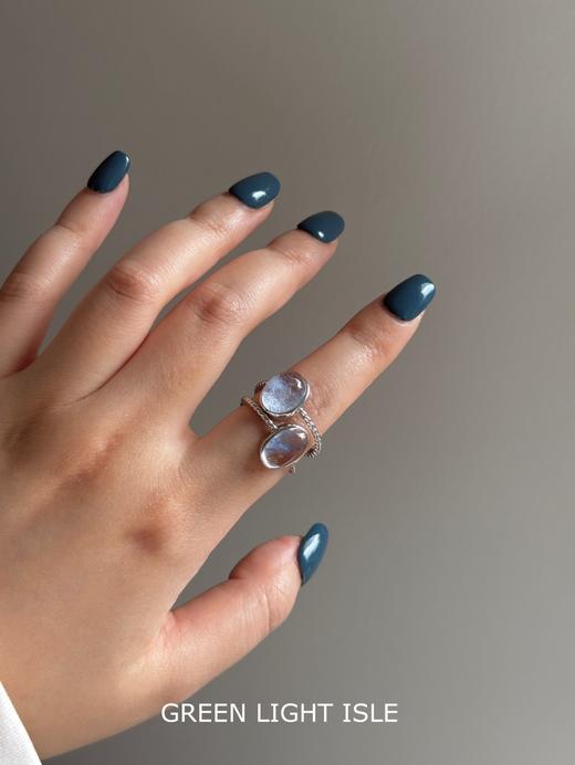 【下雨天】高品质孤品蓝发晶戒指 一物一拍 商品图4