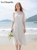 天猫同步【轻奢！沙滩裙】拉夏贝尔/La Chapelle刺绣重工圆领短袖宽松连衣裙轻奢女收腰显瘦度假风 商品缩略图2