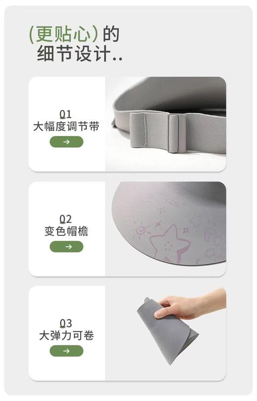 【店庆提前购】哈瑞咪多样屋 元气小黄鸭 儿童遮阳帽防紫外线大帽檐无痕 感光变色 活动价：59.9元 商品图7