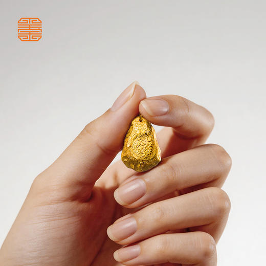 玺匠金铺《如意石》古法工艺足金9999吊坠黄金首饰生日礼物送女友 商品图6
