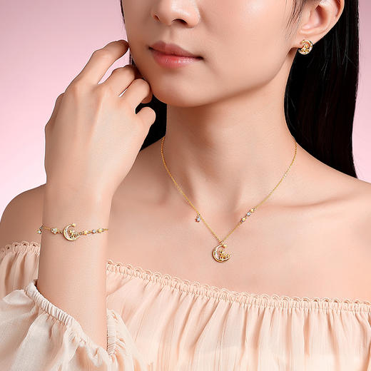 卡蒂罗KADER 马踏星月项链  925银韩系甜美可爱小马小众ins设计可调节锁骨链 本命年顺遂简约日常百搭高级感 商品图2
