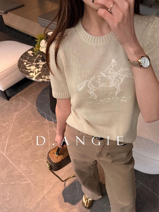 DYJ3906175马术刺绣短袖上衣 商品图5