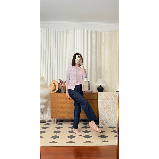 【贝拉推荐】冷晶醋酸牛仔裤 九分直筒法棍牛仔裤 前进ADVANCE冷晶醋酸四面弹FREE CROSS九分直筒春夏牛仔神裤 轻！薄！软！弹！ 商品图4