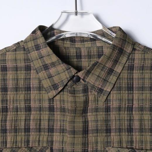 SDSA男装2026新款高贵轻奢港风复古撞色格子短袖衬衫百搭简约上衣 商品图1