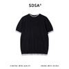 SDSA男装2026新款轻奢基础款撞色设计针织圆领短袖T恤百搭休闲 商品缩略图0