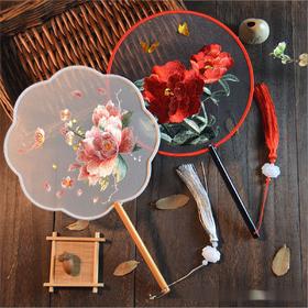 【双面苏绣工艺、优质绢扇面材质】双面绣花团扇苏州刺绣摆件扇子古典舞舞蹈扇古风汉服百搭.TA