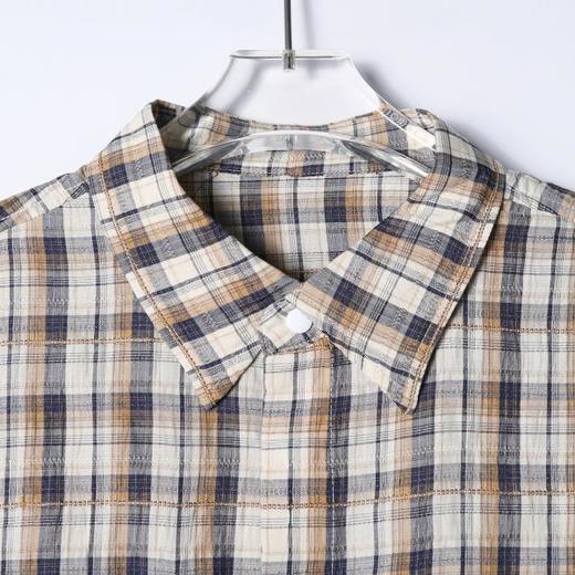 SDSA男装2026新款高贵轻奢港风复古撞色格子短袖衬衫百搭简约上衣 商品图2