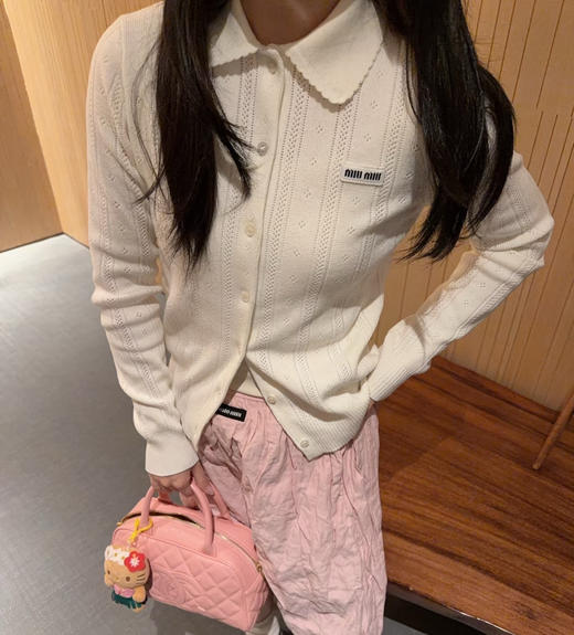 miu风同款花瓣领小开衫外套 商品图13