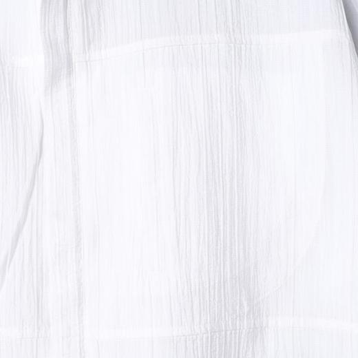 SDSA男装2026新款轻奢老钱风竖纹拉链立领短袖衬衫下摆松紧百搭 商品图3