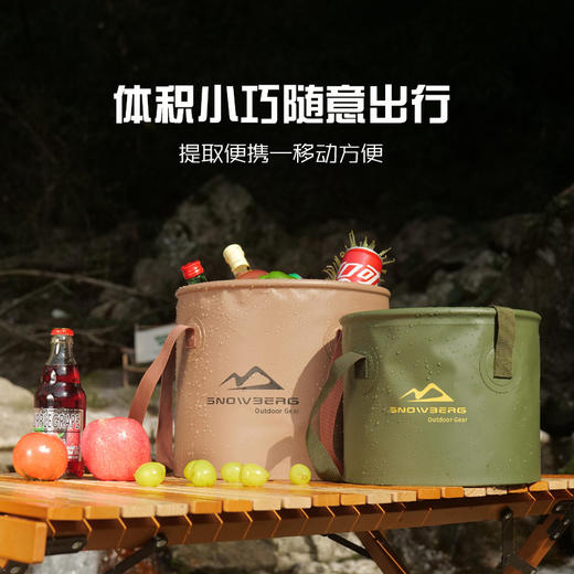 【可折叠！加强加厚】纳普克旅行大容量PVC打水桶露营野餐便携钓鱼桶户外折叠水桶。xb 商品图1