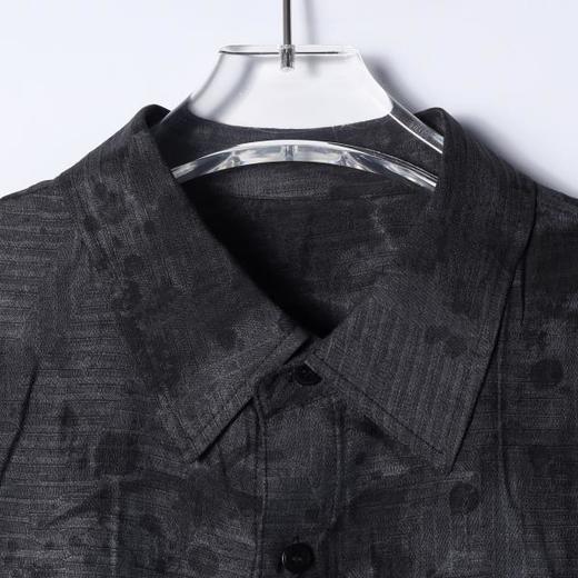 SDSA男装2026新款高贵轻奢新中式扎染水墨设计短袖衬衫百搭时尚 商品图2