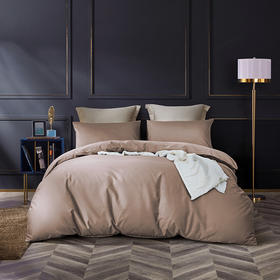 罗莱 简粹60S全棉贡缎四件套（咖啡色）