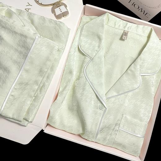 【冰丝凉感！法式甜美】法式kitty猫睡衣女夏季冰丝短袖短裤甜美简约高级感女士家居服。xb 商品图2