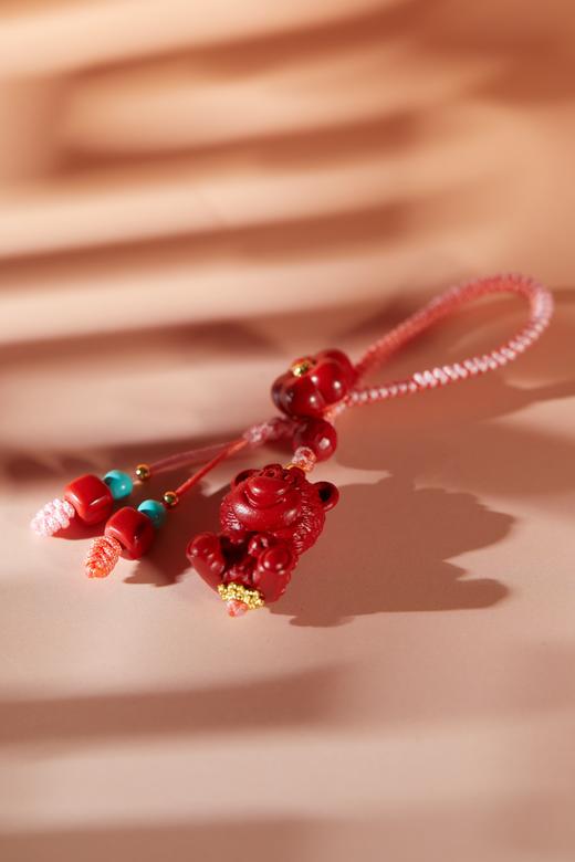 一周发货【包挂】天然朱砂平安扣挂件，草莓熊朱砂包挂 没有烦恼，朱砂文昌塔包挂，学生书包挂件 学业进步考试必备 送孩子送考生~ 商品图6