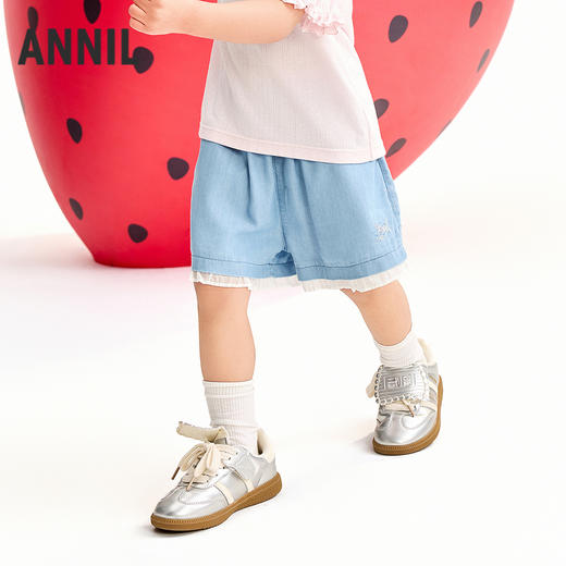 【实体店同款】女童全腰牛仔短裤夏季新款安奈儿童装XG626254 商品图1