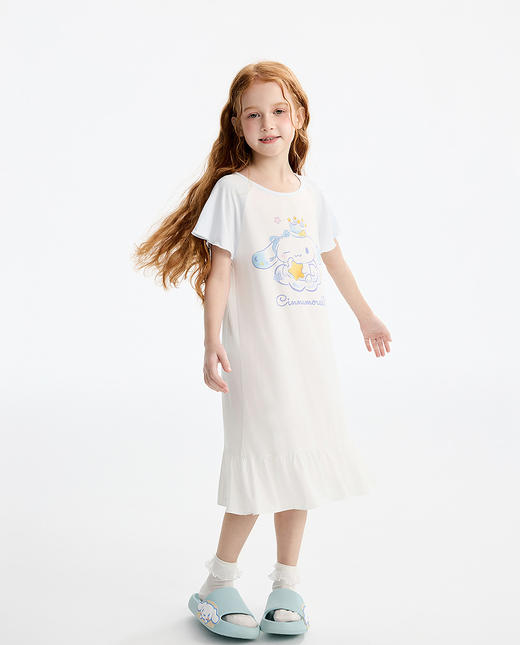 【店庆提前购】8楼爱慕儿童Aimer Kids女孩奶皮大耳狗晚安好眠短袖睡裙AK144L362，吊牌价359元 商品图5