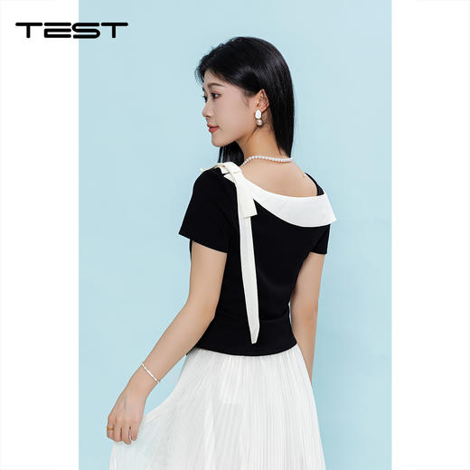 夏上新修身显瘦遮肉设计感小众法式小衫1262053 商品图1