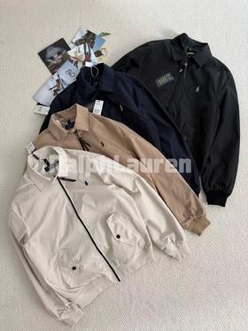 F040909春季新款螺纹刺绣防风防水防污三防工艺时尚百搭夹克长袖外套