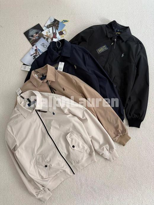 F040909春季新款螺纹刺绣防风防水防污三防工艺时尚百搭夹克长袖外套 商品图0