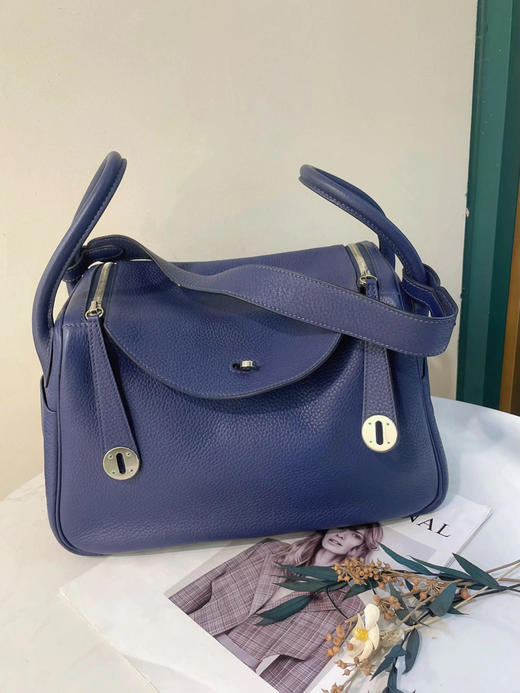 爱马仕 lindy30 蓝色 togo皮 单肩包 商品图0