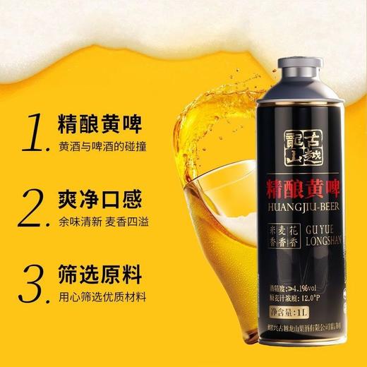 古越龙山精酿黄啤4.1度12P 1L 商品图0
