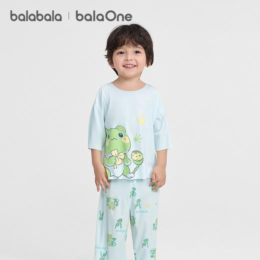 巴拉巴拉宝宝睡衣套装夏季空调服男童女童家居服优可丝亲肤随心裁 商品图2