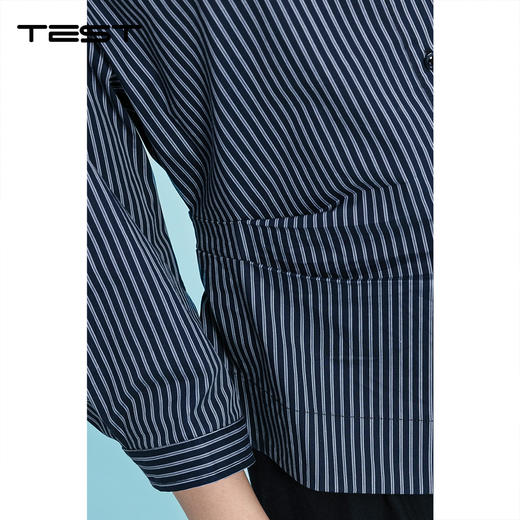 夏上新设计感修身显瘦通勤条纹收腰衬衫1262045 商品图4