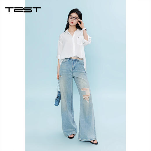 夏上新韩系透气显瘦百搭通勤宽松衬衣1262048 商品图2