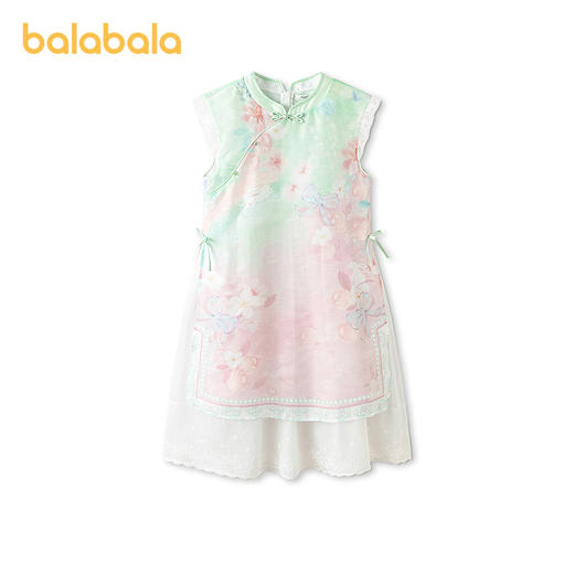 【商场同款】巴拉巴拉女童裙子儿童连衣裙2026新款夏国风裙新中式 商品图0