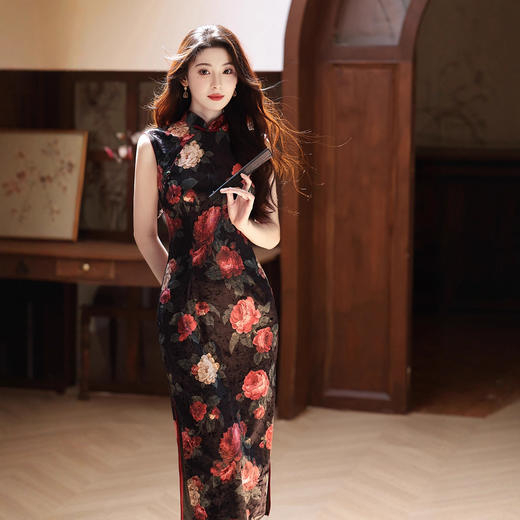 无袖改良气质，复古国风连衣裙旗袍ZA-248 商品图1