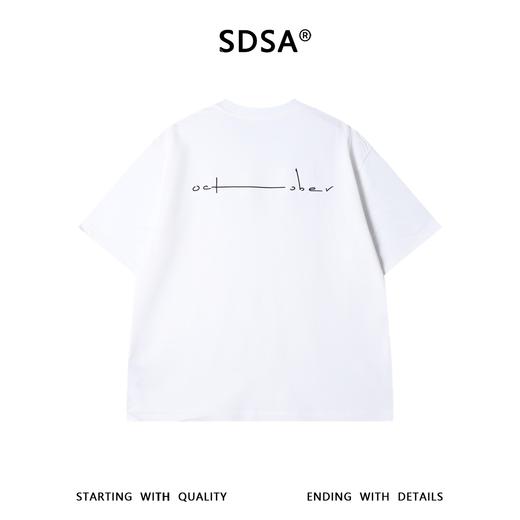 SDSA男装2026新款高贵轻奢基础课极简印花小标圆领短袖T恤百搭潮 商品图1