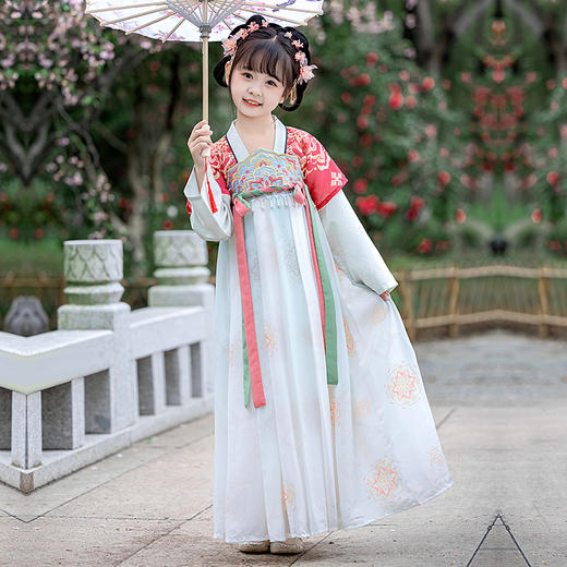【团购】【苏城纪】清仓特价款童装汉服襦裙-青禾 商品图0