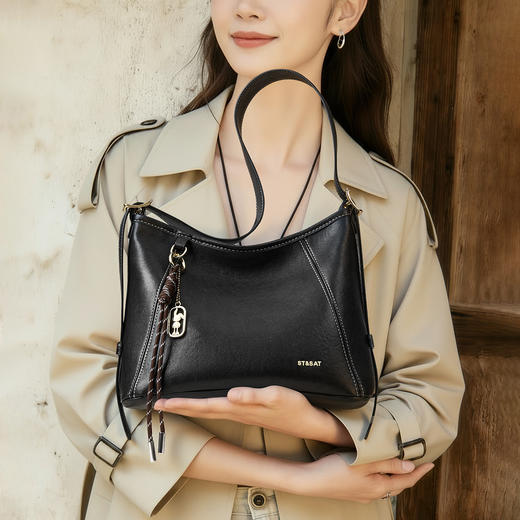 星期六极简风大容量通勤百搭单肩包SSD521A0ZN 商品图3