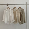 【宽松版型舒适、纯色设计百搭】夏季薄款翻领长袖纯色宽松衬衫吊带上衣TA 商品缩略图3