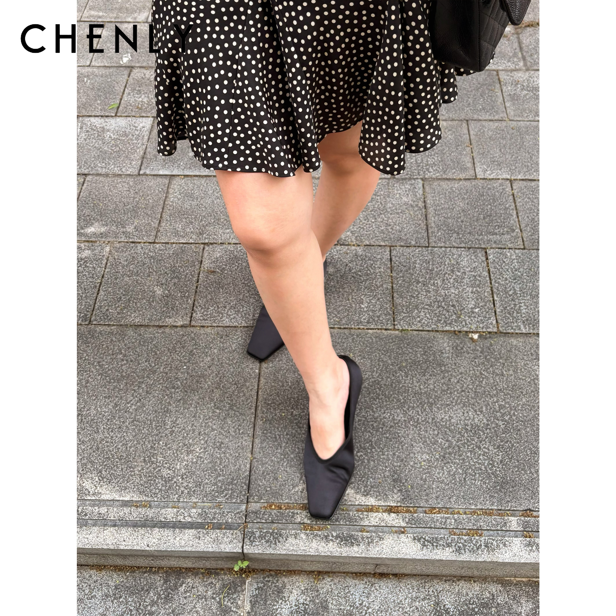 尘衣｜26SS极简真丝方头浅口单鞋