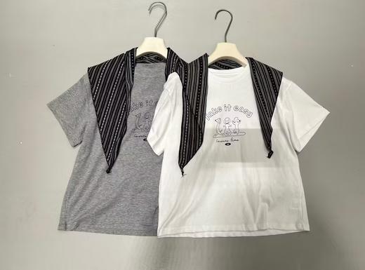 【门店同款】ENJOY春季快乐小狗配丝巾短袖T 170550777 商品图3