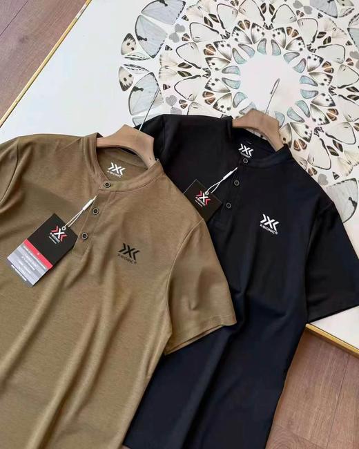 F040912夏季新款日常百搭通勤商务亨利领休闲速干短袖T恤 商品图3