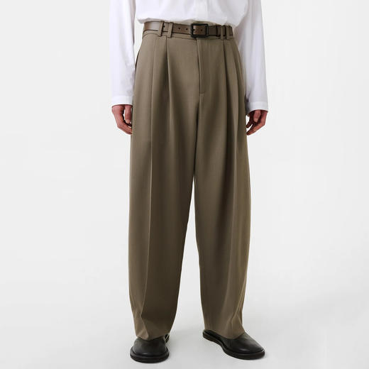 STUDIO NICHOLSON PANT DOUBLE PLEAT男装轻量羊毛双褶宽松阔腿裤 商品图0