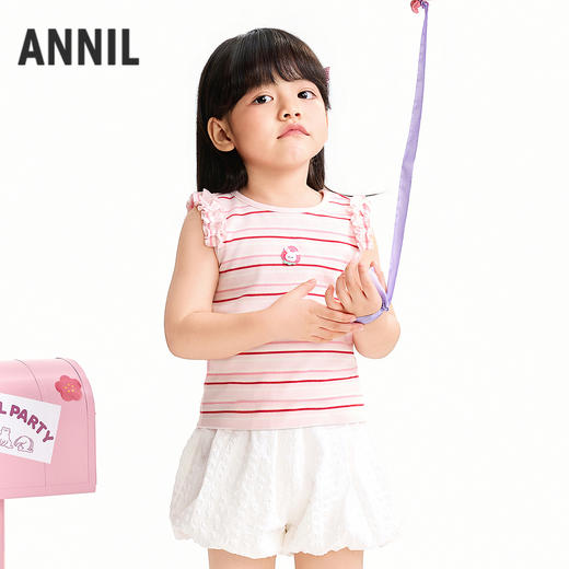 【实体店同款】女童无袖背心夏季新款安奈儿童装XG622217 商品图0