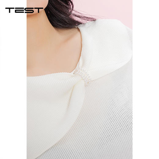 夏上新蝴蝶结翻领显瘦减龄百搭温柔风针织衫1262051 商品图2