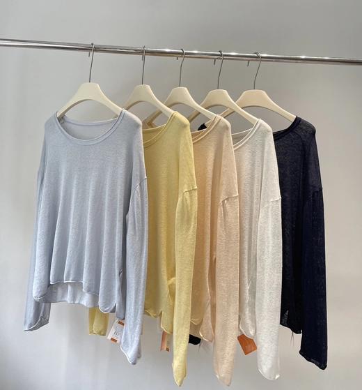 重磅渠道   isy意大利纱线罩衫  慵懒氛围感  55桑蚕丝45亚麻  春夏必备！ 商品图0