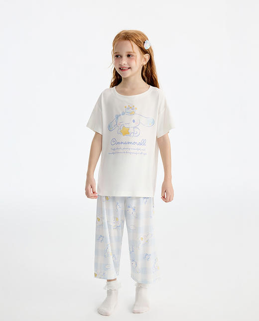 【店庆提前购】8楼爱慕儿童Aimer Kids女孩奶皮大耳狗晚安好眠七分睡裤AK142L362，吊牌价279元 商品图1