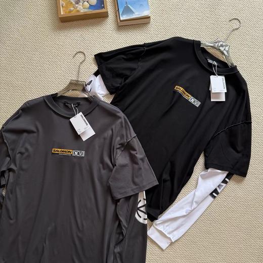 F040922夏季新款户外时尚休闲宽松日常通勤复古长袖圆领T恤 商品图2