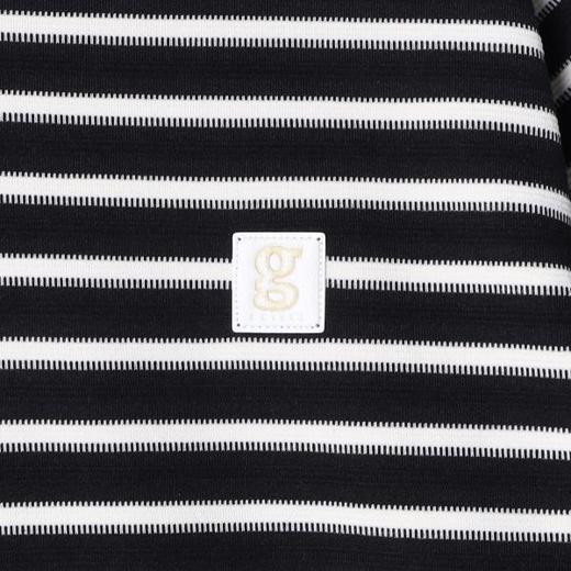 SDSA男装2026新款高贵轻奢宽松撞色条纹小V翻领短袖T恤百搭时尚 商品图3